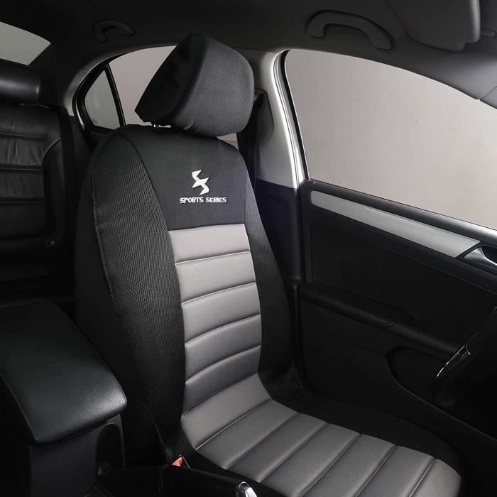 Funda de asiento WOLTU 5 X negra y gris, funda universal para asiento de coche, AS7255-5