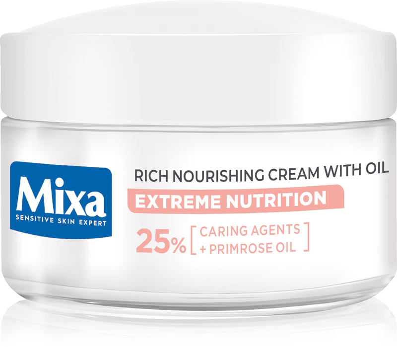 Creme hidratante nutritivo Mixa Extreme Nutrition com óleo de prímula