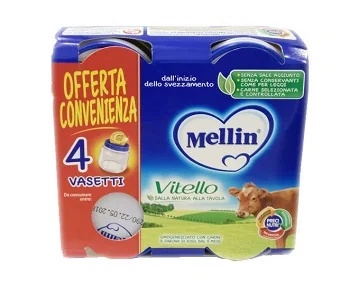 MELLIN Mellin GEHOMOGENISEERD KALFSVLEES 4 x 80 g babyvoeding