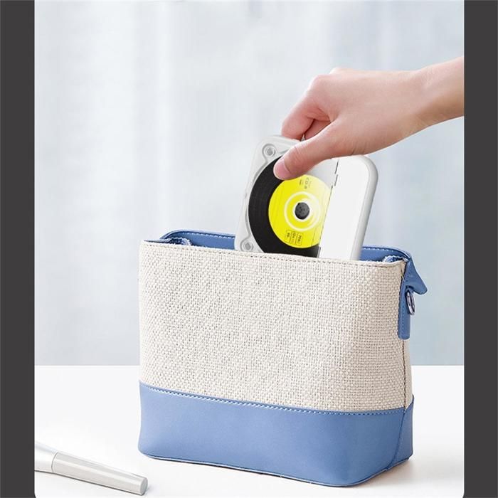 Reproductor de CD Bluetooth portátil HiFi ligero con altavoz, función de repetición, MP3, AUX y USB.