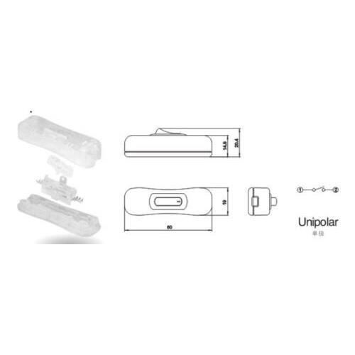 Interruptor - Entre - 1 pin - 2A - Blanco