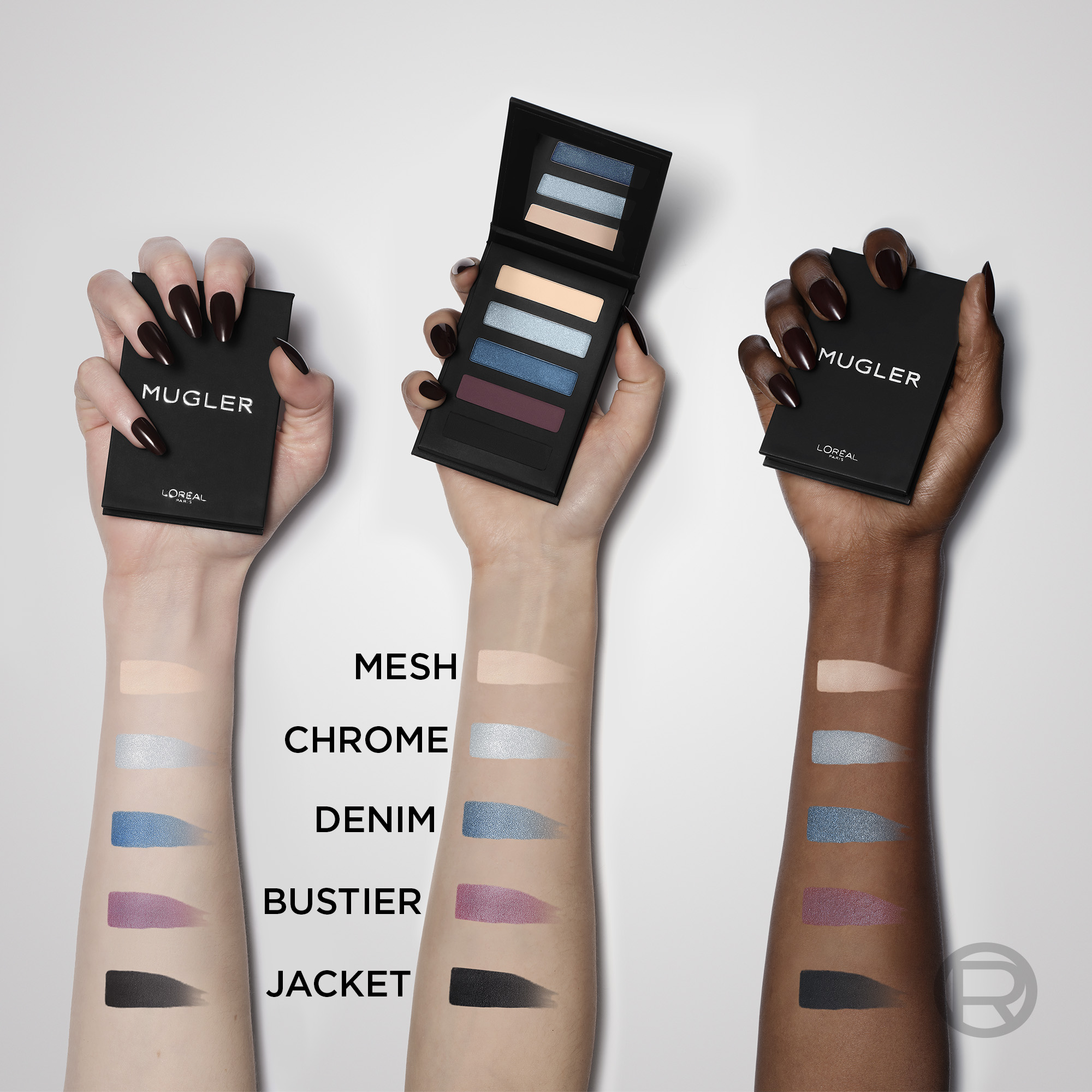 L'Oreal Paris x Mugler Spectrum acu ēnu palete Acu ēnu paletes un grims