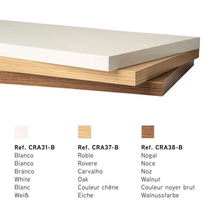 Plateau, plan de travail pour meuble de tri et poubelle de recyclage ARREGUI Basic CRA38-B, noyer brut