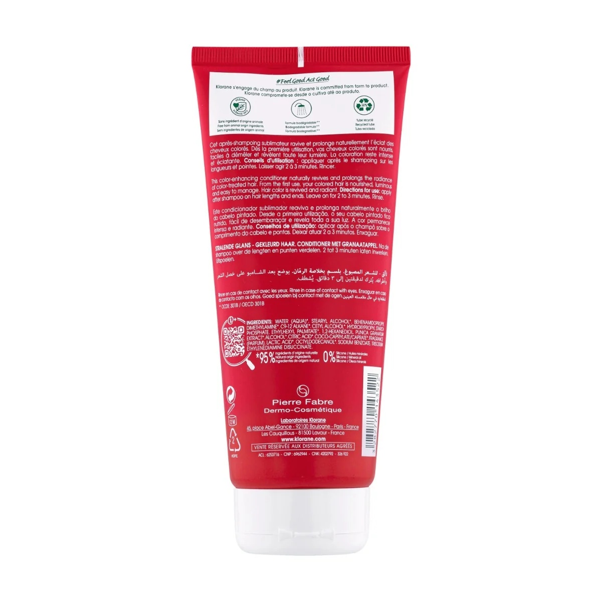 KLORANE Conditioner met granaatappel voor gekleurd haar 200 ml