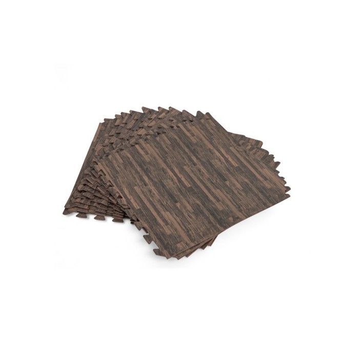 BESTWAY Set di 12 tappetini per piscina e spa - 50 x 50 cm - finitura effetto legno