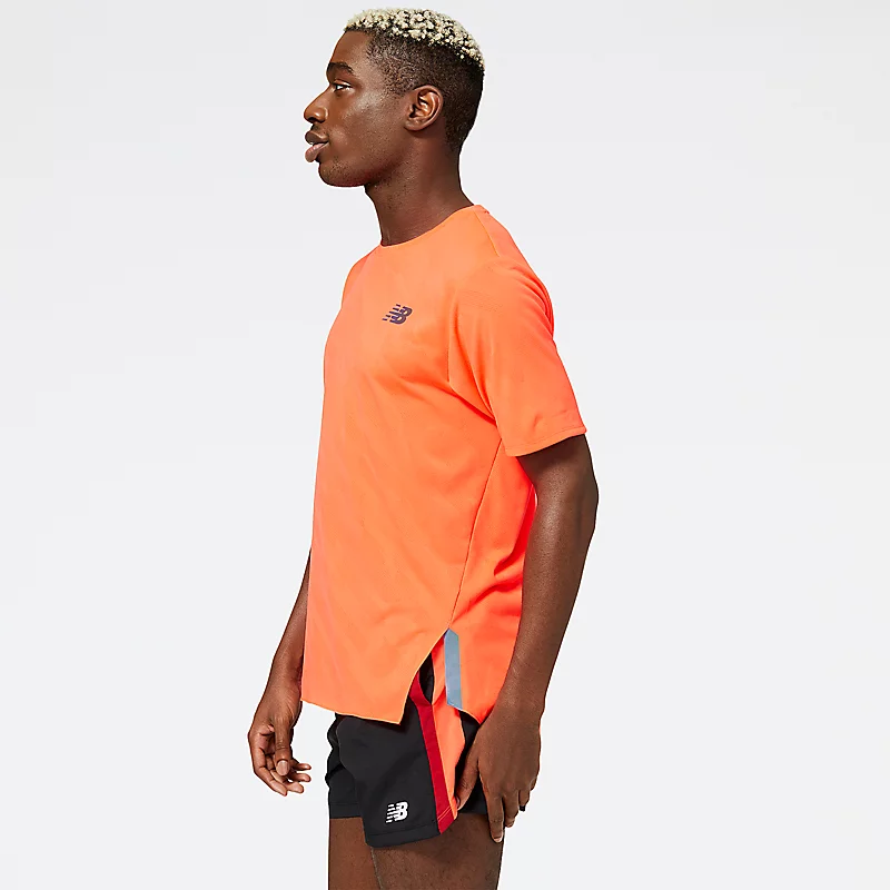 Tricou bărbătesc cu mânecă scurtă Q Speed Jacquard - ROȘU ELECTRIC