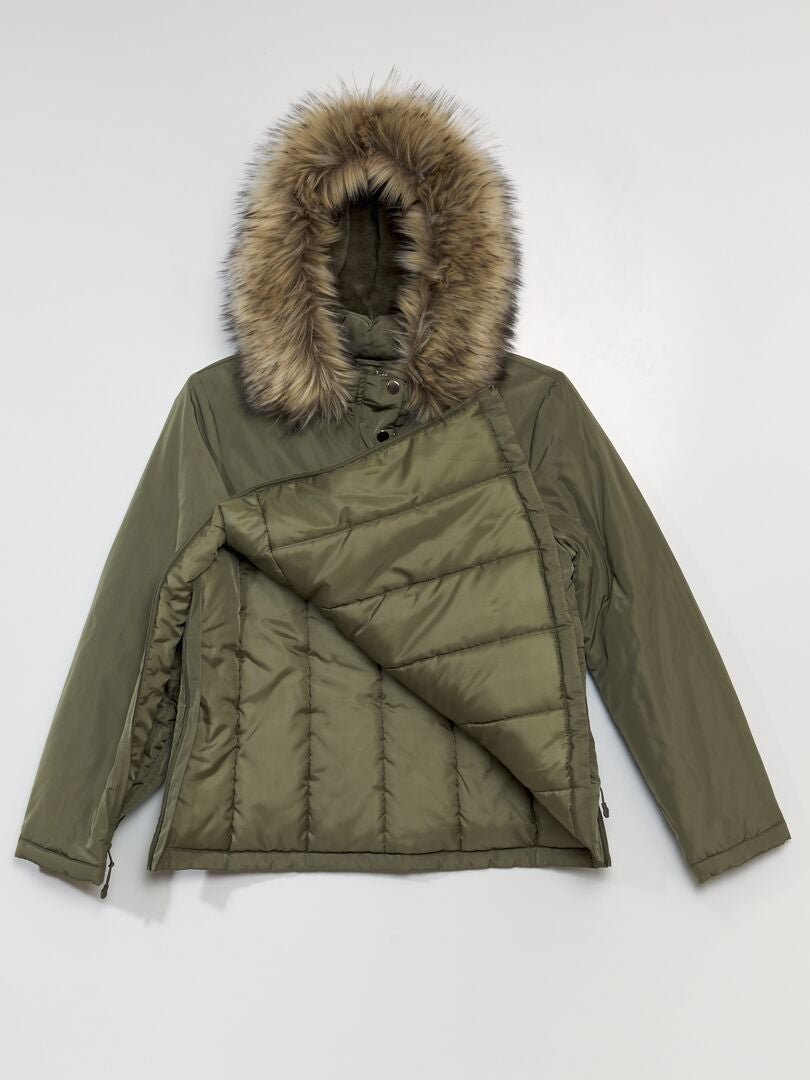 Parka com zíper - Super fácil - Verde líquen