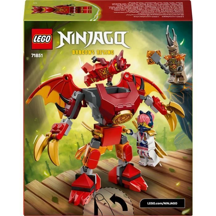 LEGO NINJAGO 71851 Battle Pack: Mech Drago di Kai - Giocattolo da costruzione per bambini dai 6 anni in su