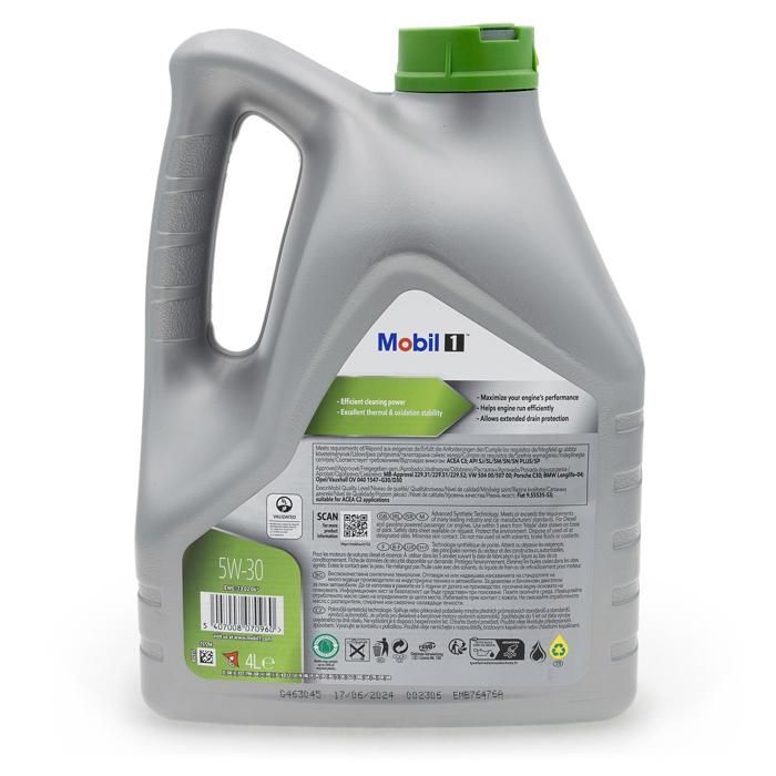 Olio per moto Mobil 1 Esp 5W30 da 4 litri MB ExxonMobil