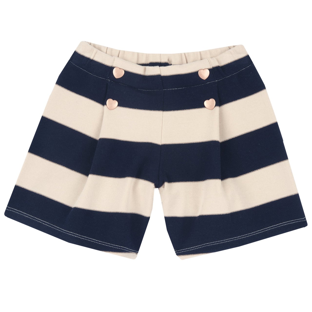 Short rayé bleu marine