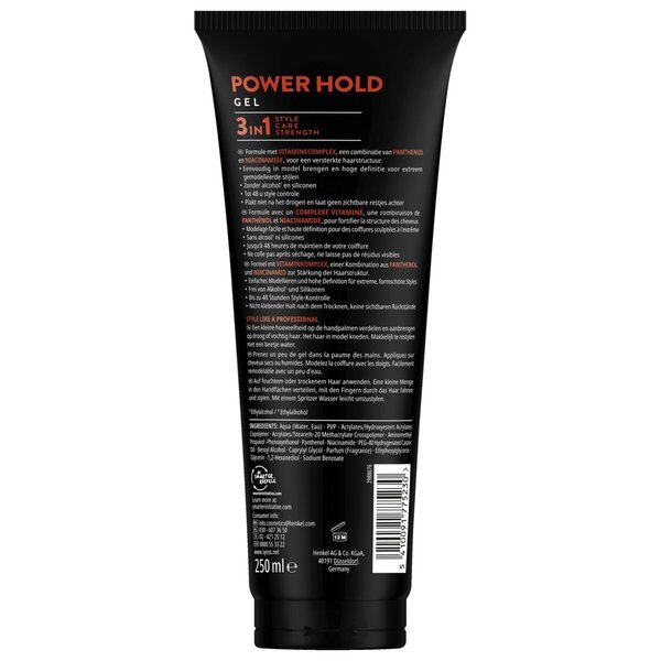 Syoss Power Hold veidošanas želeja<br>250ml