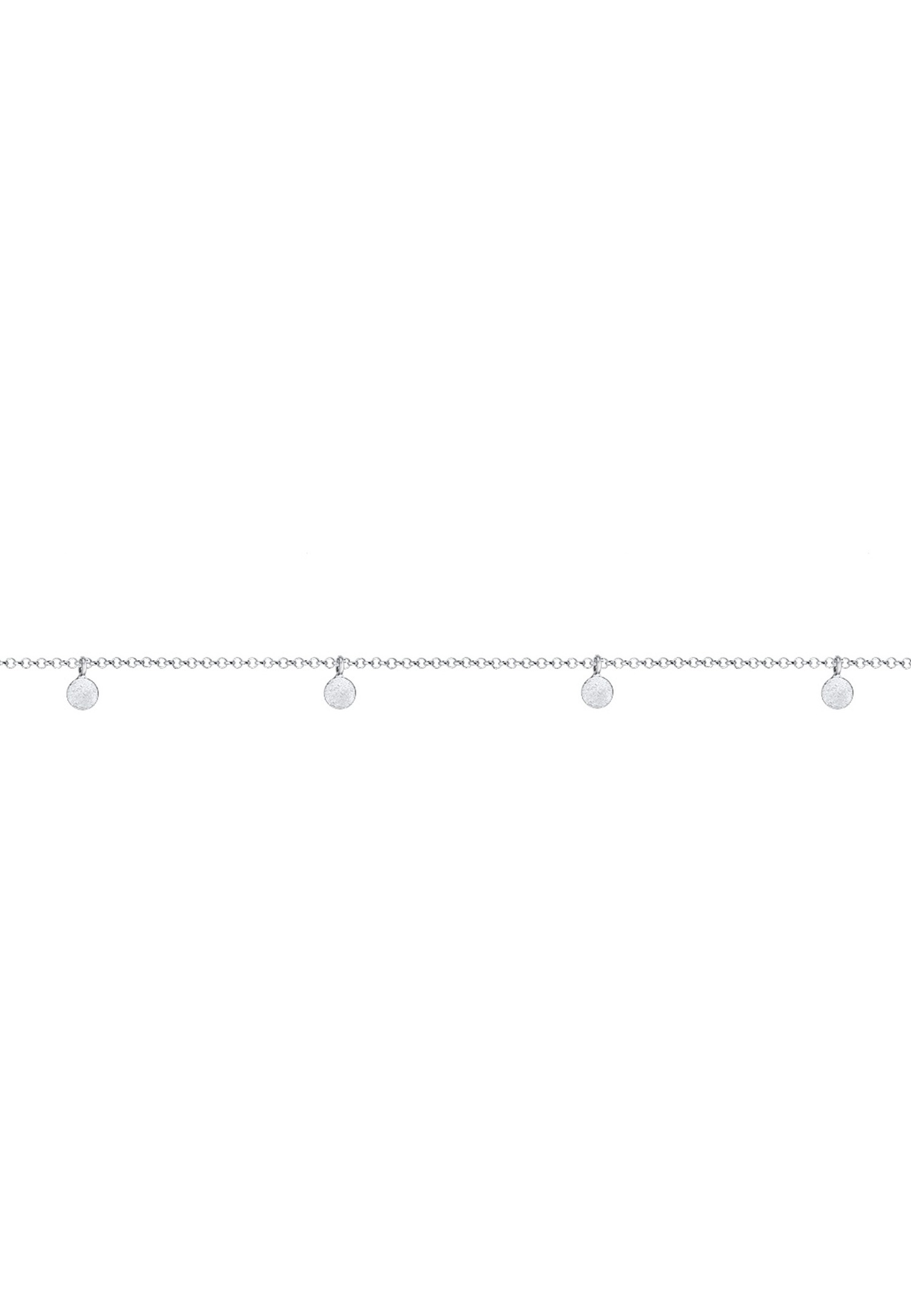 Elli Femmes Choker Géo Cercle Basique Mat Monnaie en Argent Sterling 925