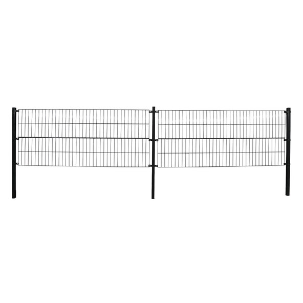 Modulärt staketsystem, dubbelt trådnätsstängsel MORATA, antracit, 160 cm x 10 m
