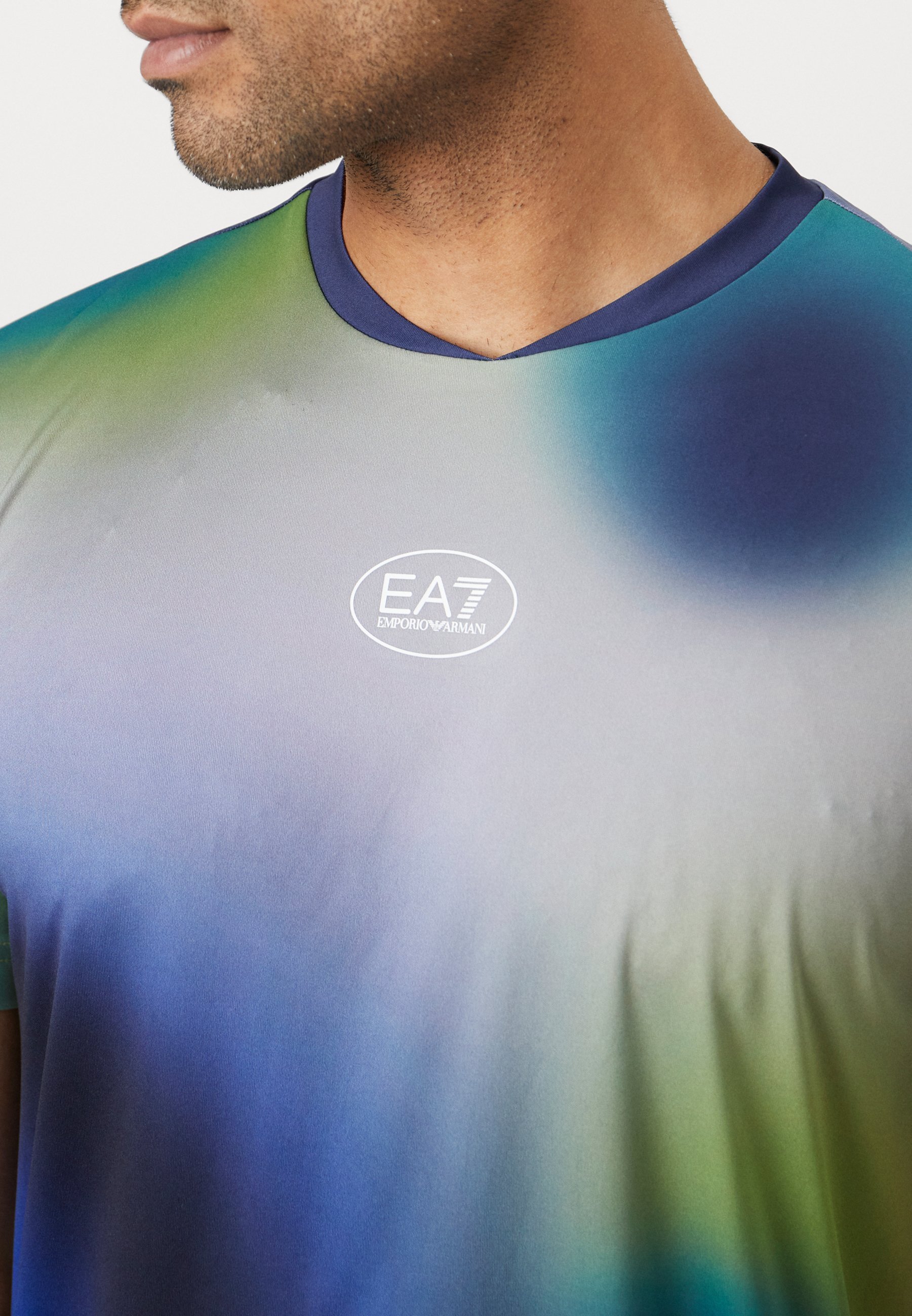 EA7 Emporio Armani TENNIS PRO TEE GRAPHIC - Koszulka sportowa - wielokolorowa