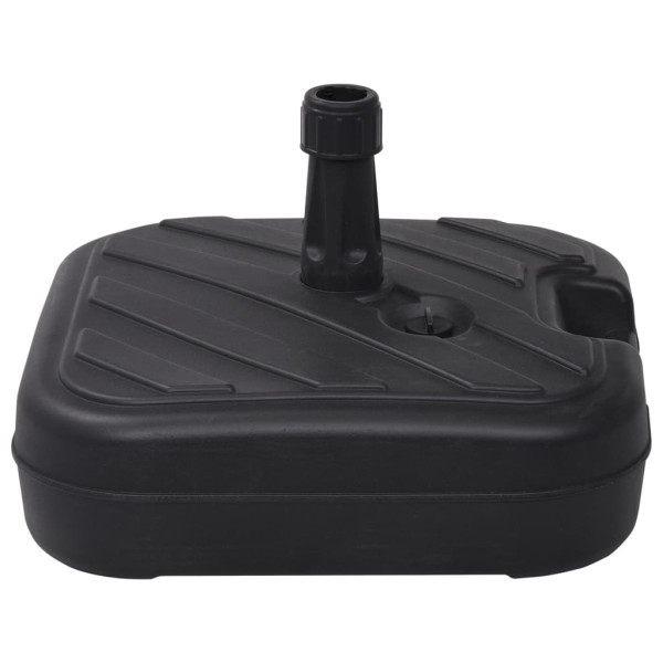 VidaXL Stojak pod parasol Czarny Z tworzywa sztucznego