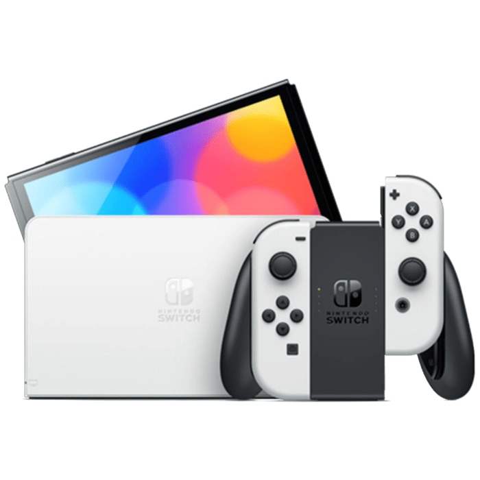 Nintendo-bundel: Nintendo Switch-console - OLED-model • Wit + Disney Illusion Island + Splatoon 3-draagtas