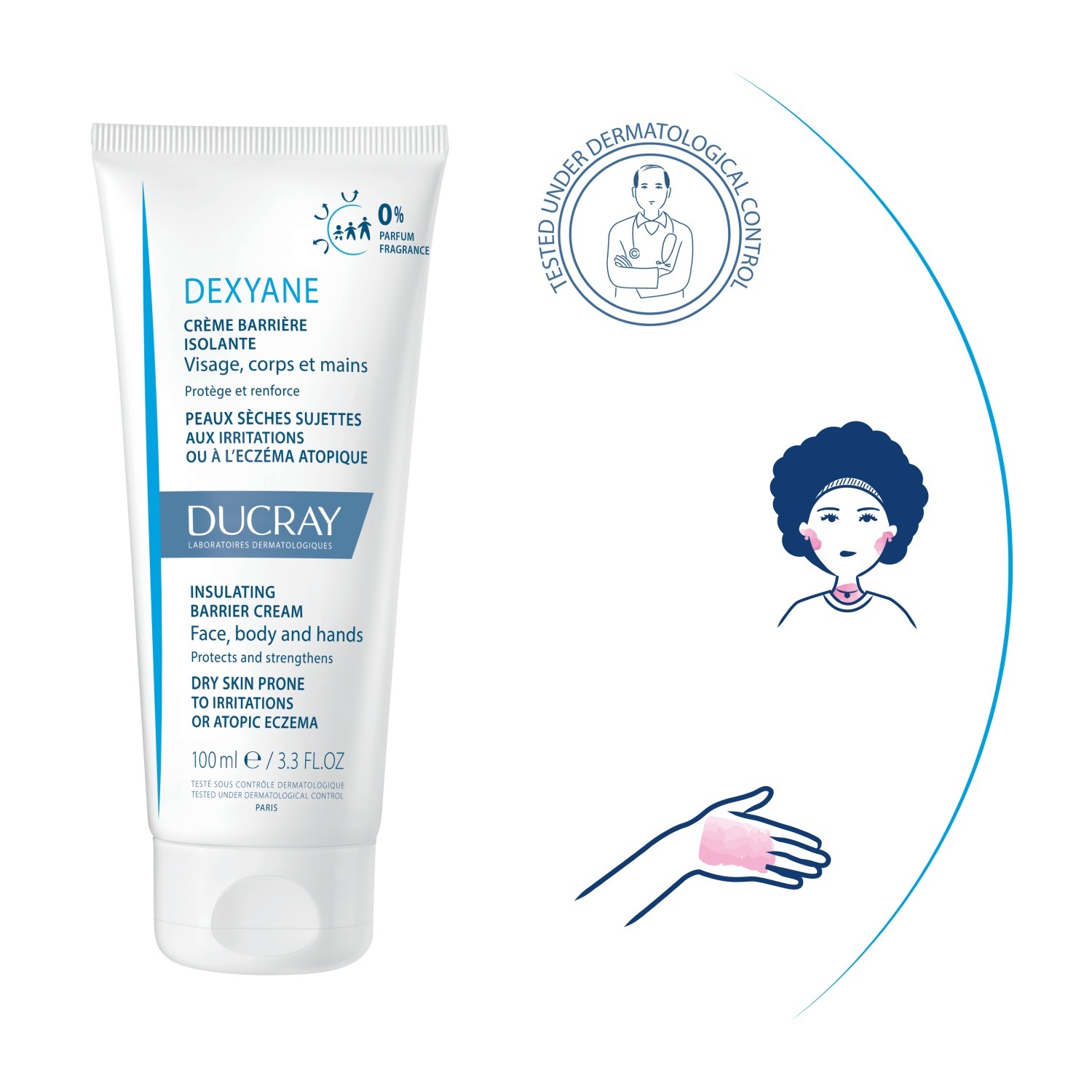 Ducray krema za tijelo DEXYANE zaštitna krema - 100 ml