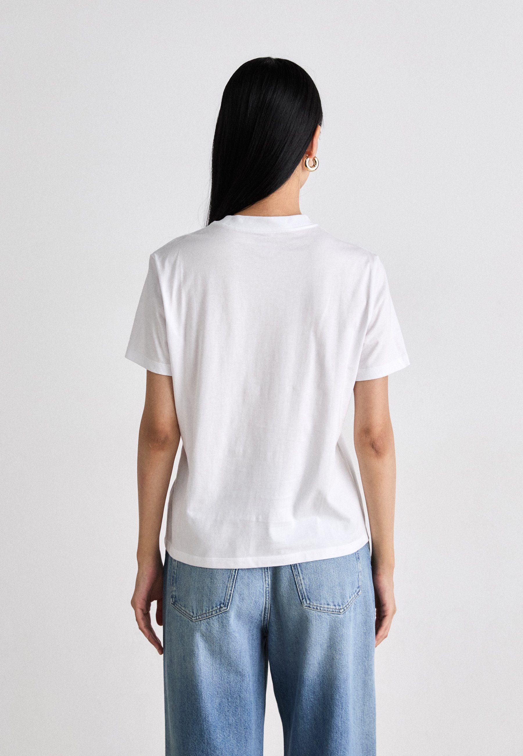 Calvin Klein Jeans CLASSIC FOIL MONOLOGO TEE - Print T-shirt - brilliant white