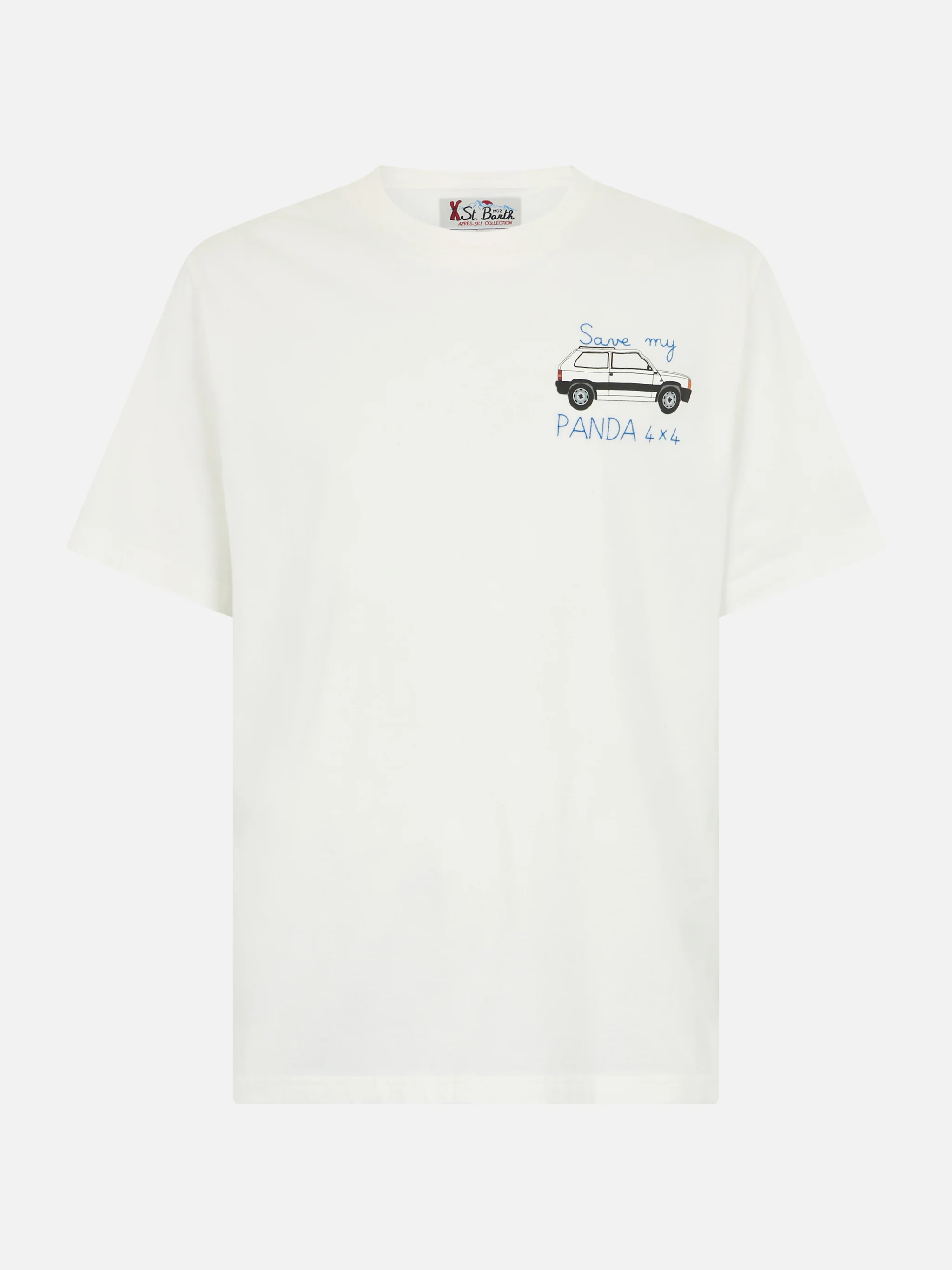 Arnott's heren T-shirt van zwaar katoen met Save My Panda 4x4-borduurwerk.