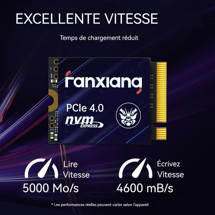 Fanxiang S700 Disque Dur SSD 1 To M2 2230 NVMe PCIe4.0 Pour Steam Deck
