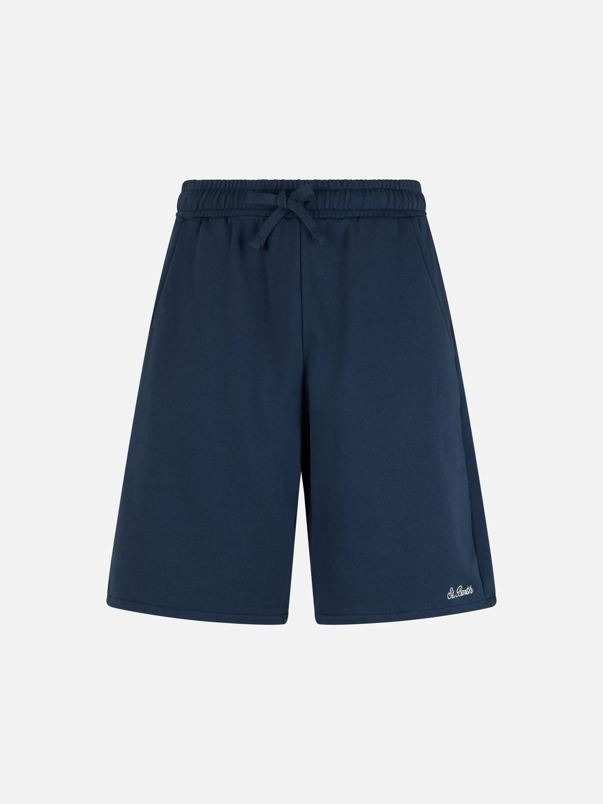 Randle herenbermudashorts van marineblauw katoenfleece