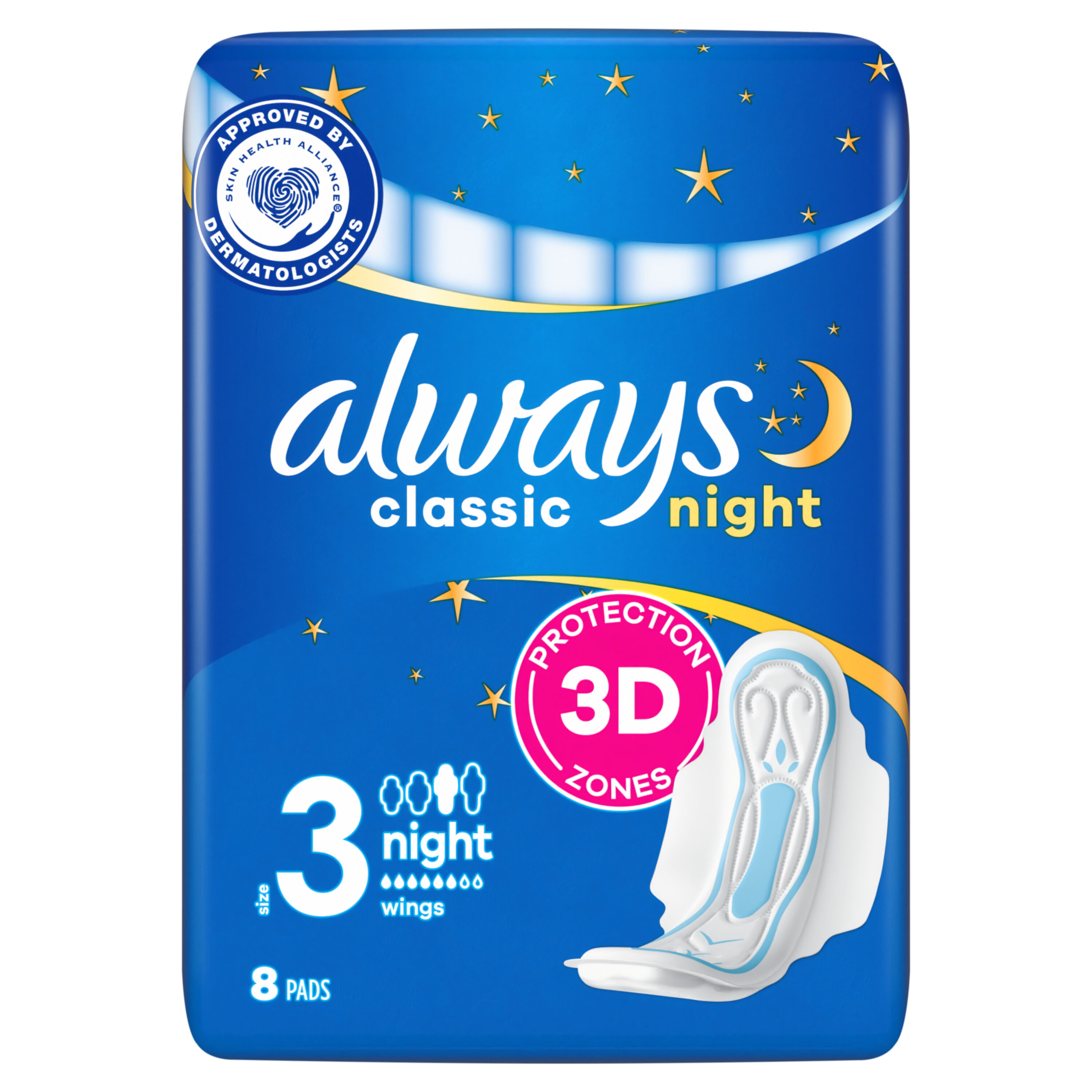 Always Classic higiēniskās paketes ar spārniņiem, 8 gab.