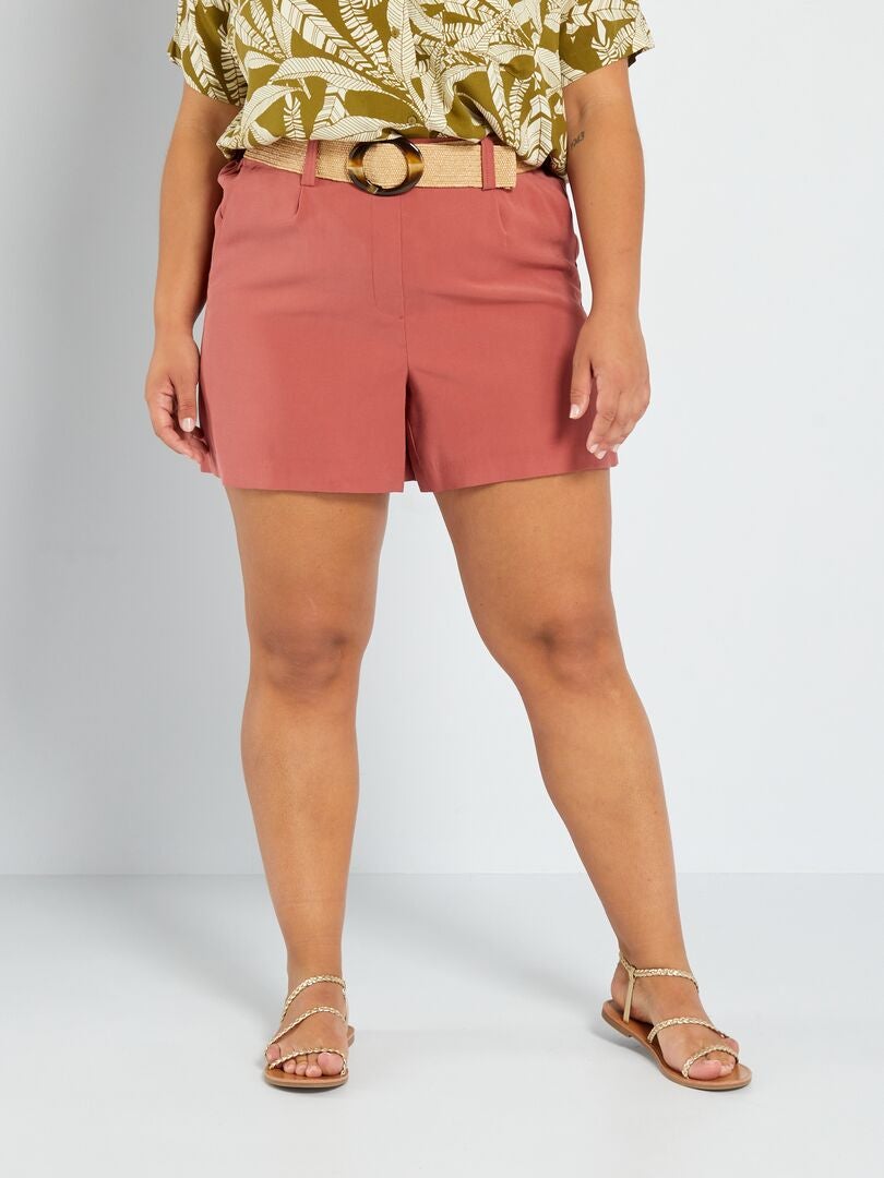 Twill shorts met riem - ROOD