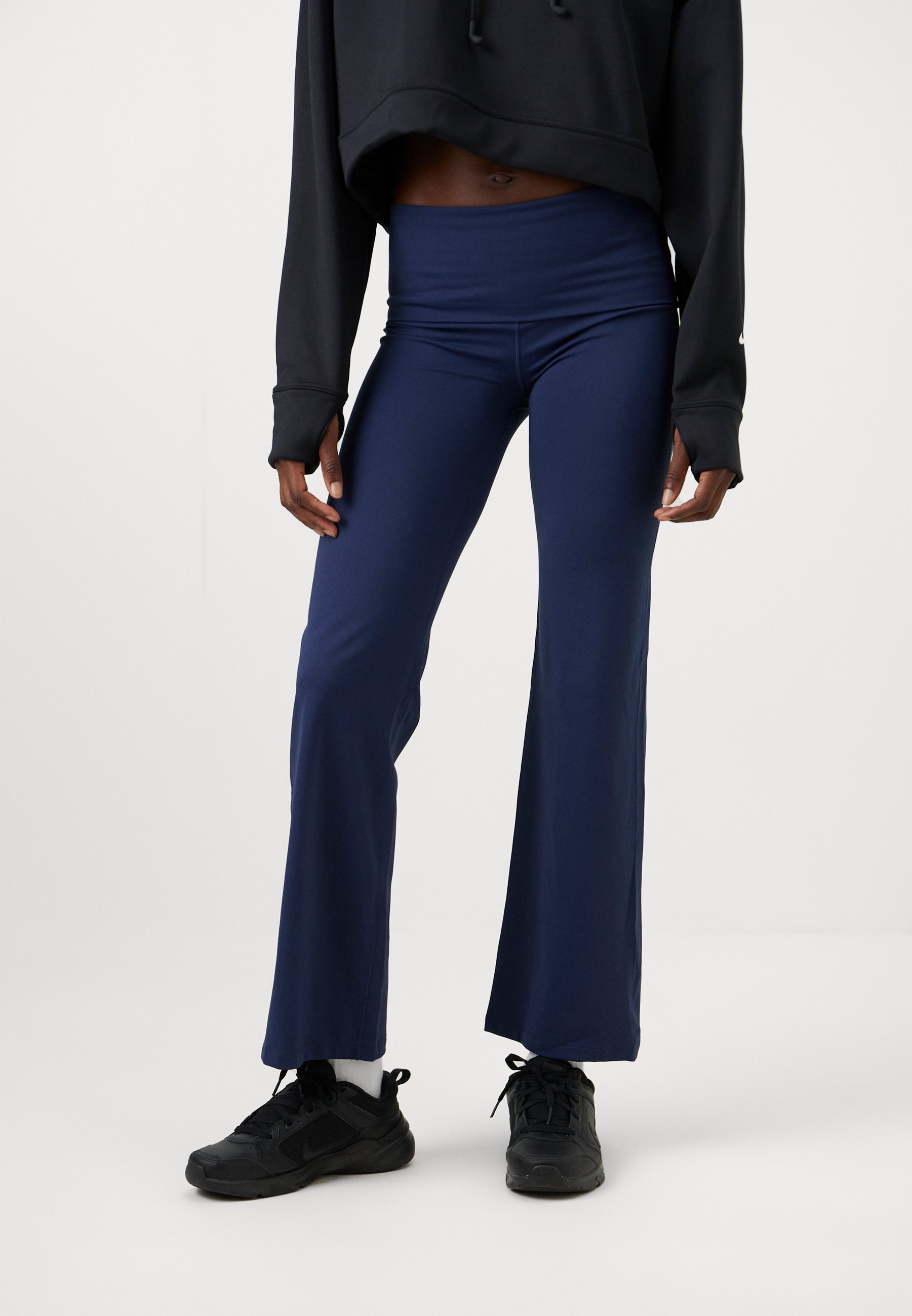 Nike Performance ONE PANT - Leggings - middernachtblauw/wit