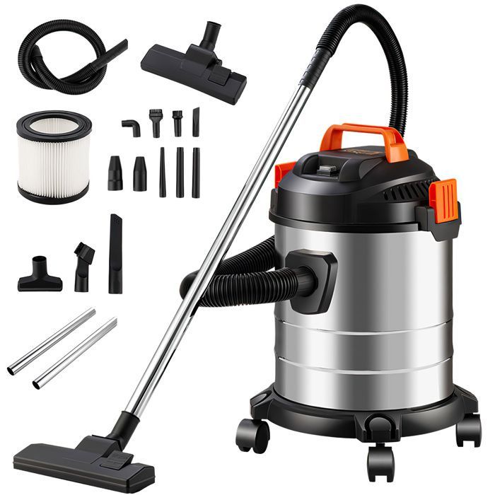 3-in-1 bagless vacuum cleaner, wet/dry vacuum, 1200W, 20L, industrial vacuum, suitable for hotels and shopping centers