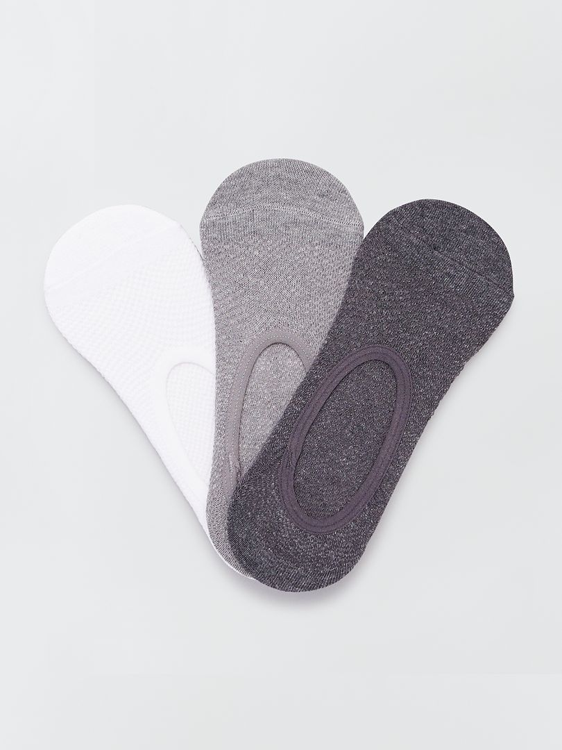 Conjunto de 3 pares de meias fantasmas - cinza