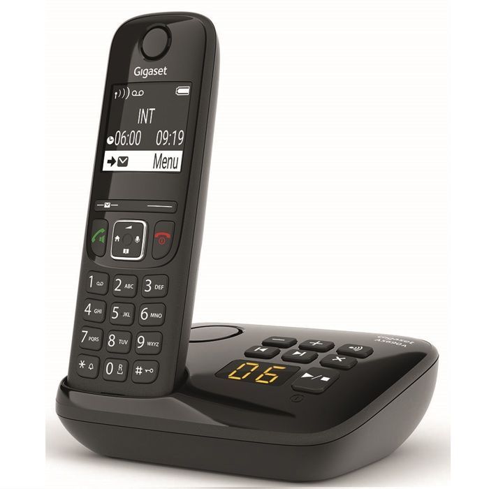 GIGASET AS690 A zwarte telefoon met snoer
