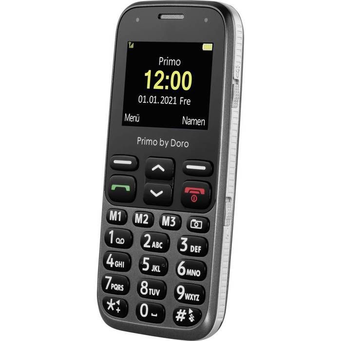 Primo by DORO 218 Mobile Phone for Seniors with SOS Button, Black