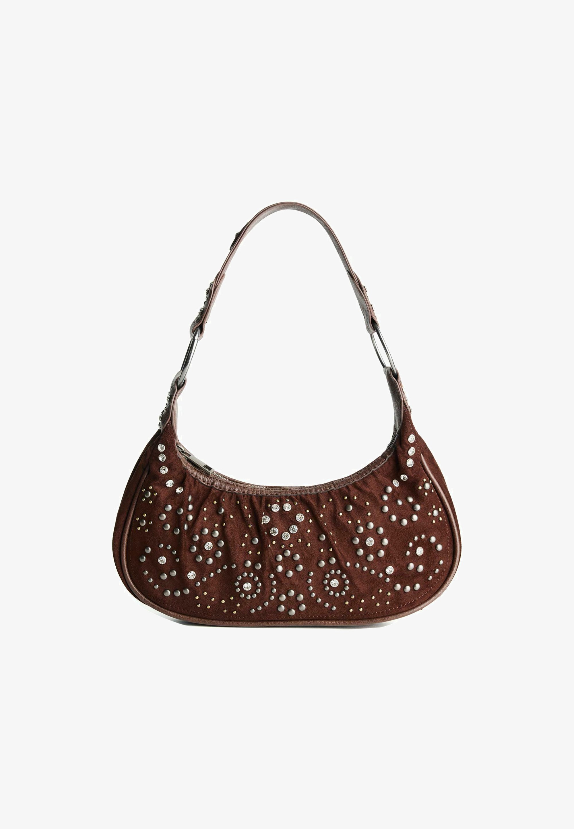 Borsa Bershka STUDDED - marrone scuro