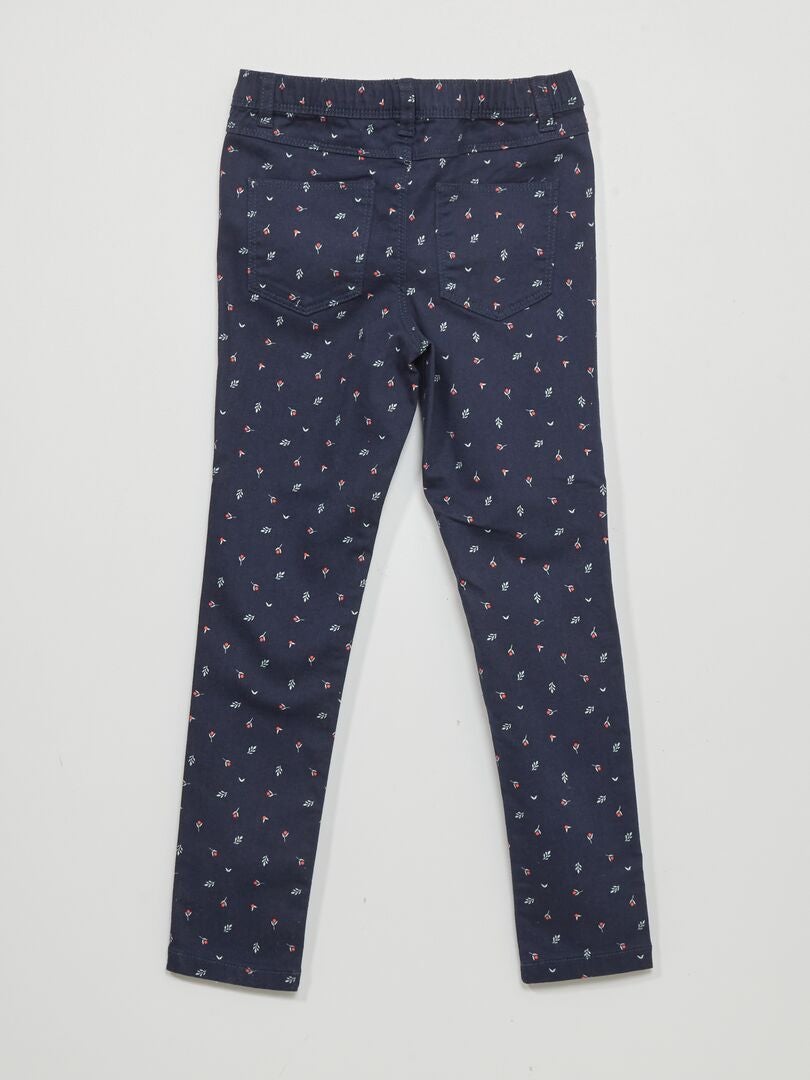 Treggings met print - BLAUW