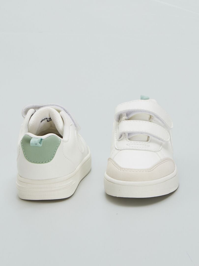 Modieuze sneakers met klittenbandsluiting - wit