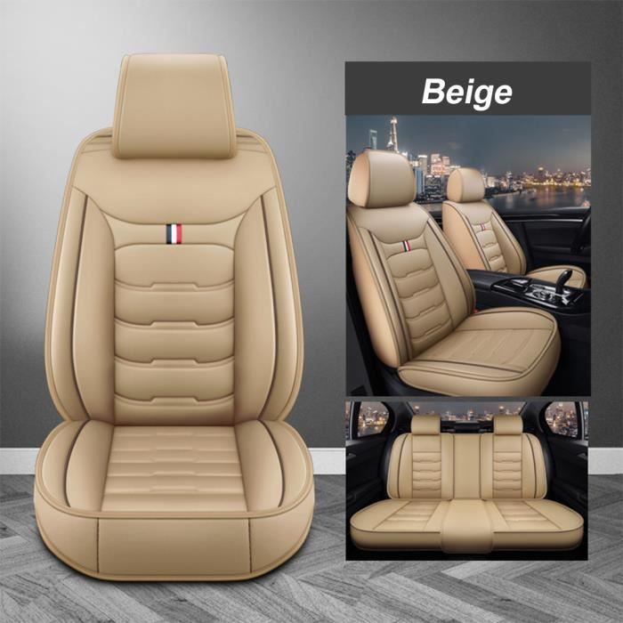 Autositzbezug – MOMOTOU – Universal – PU-Leder – Beige – Airbag-kompatibel