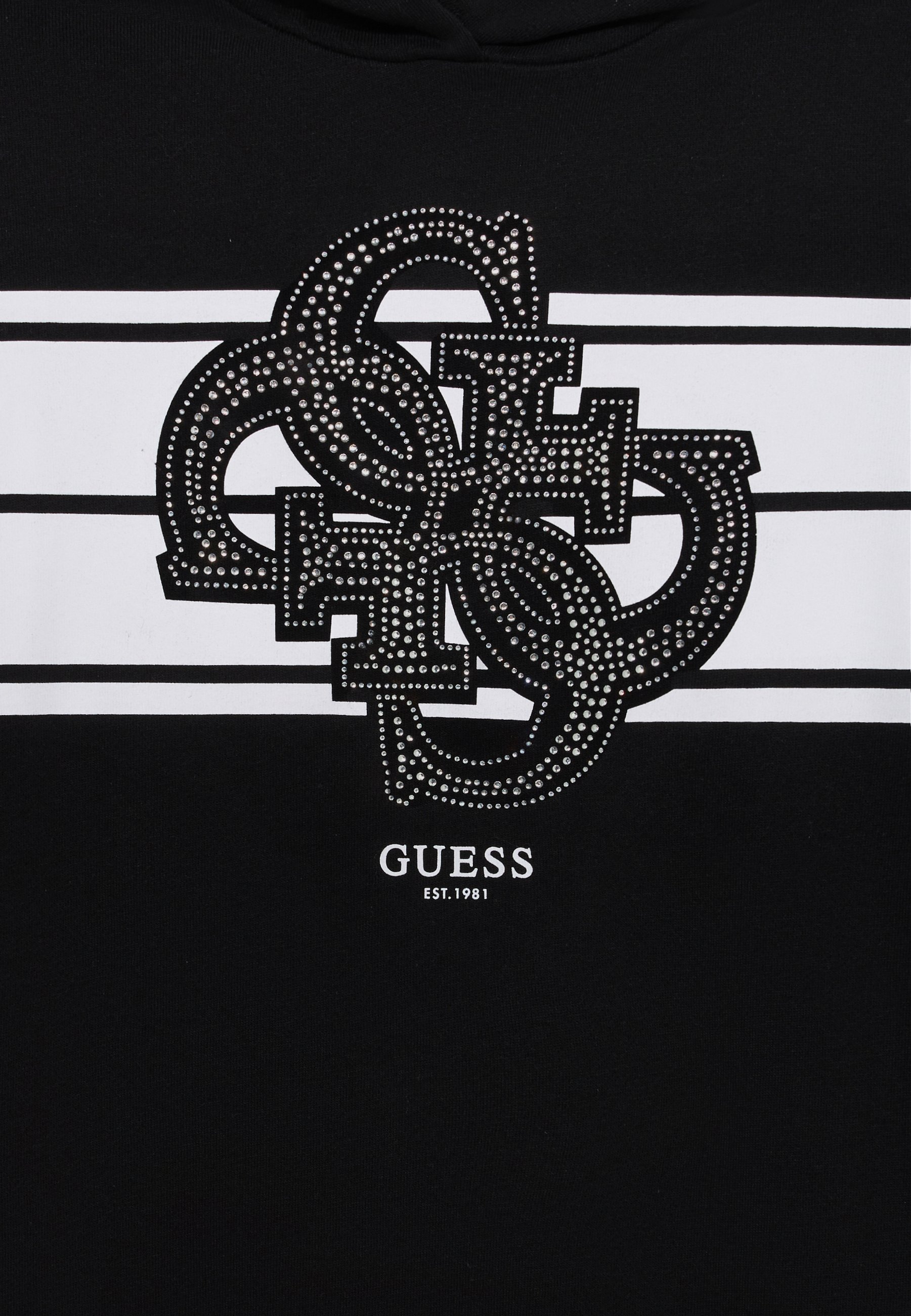Guess JUNIOR ACTIEJURK MET CAPUCHON - Truijurk - gitzwart
