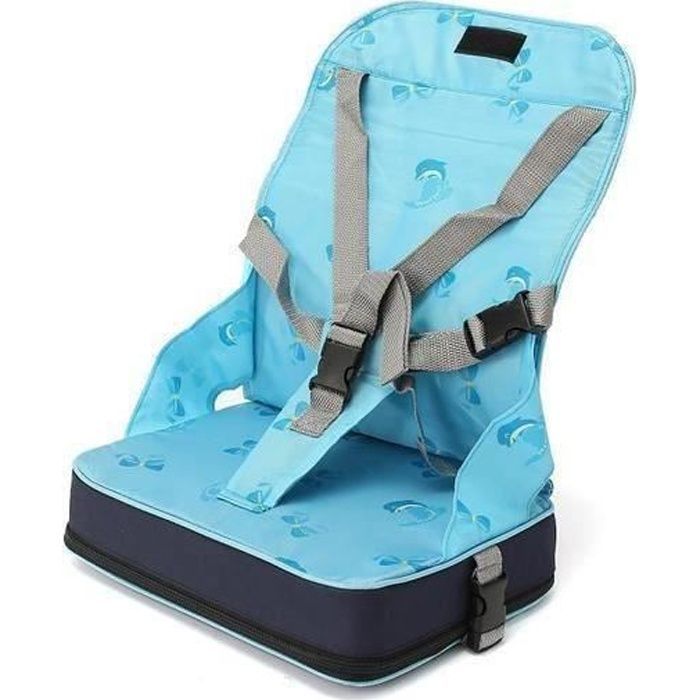 Silla elevadora plegable portátil perfecta para bebés y niños + arnés de seguridad de 5 puntos para viajes.