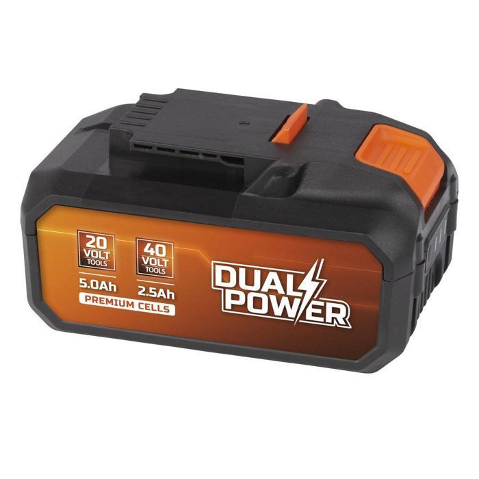 POWDP9037 Dual-Power-Akku – für 20-V- und 40-V-Akku-Heimwerkerwerkzeuge – LED-Betriebsanzeige – Plattform