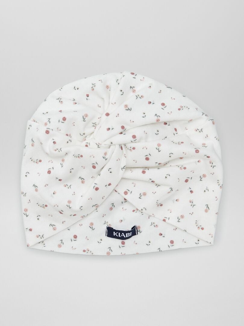 Gorro Turbante de Tricô - BRANCO