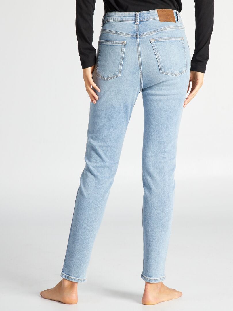 Pantalones vaqueros ajustados de mezclilla, talla 28L - Azul