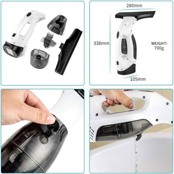 MONMECD Electric Window Cleaner – Streak-Free Cleaning – Rechargeable Battery – 35-Minute Runtime