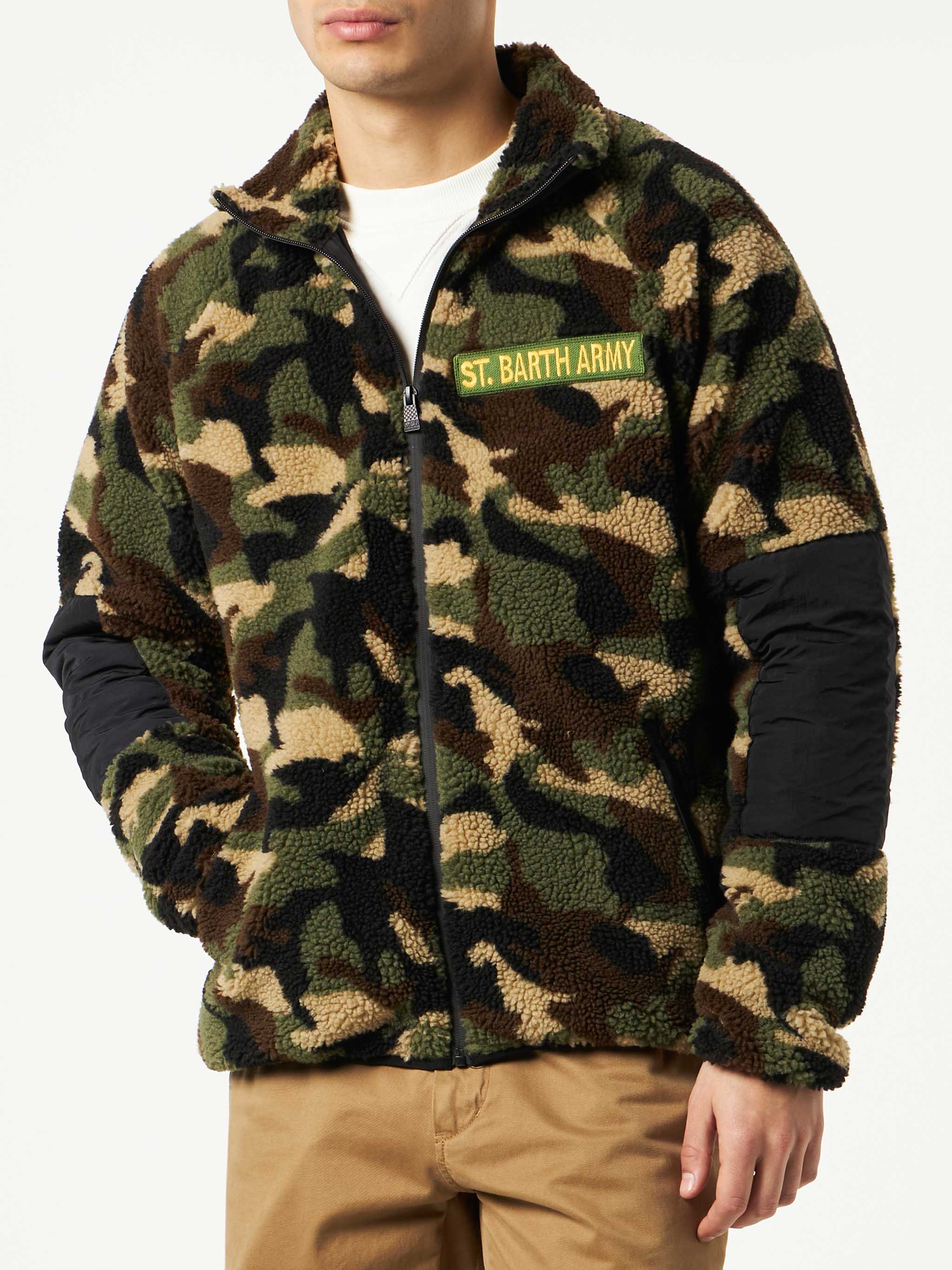 Chaqueta Sherpa con parche