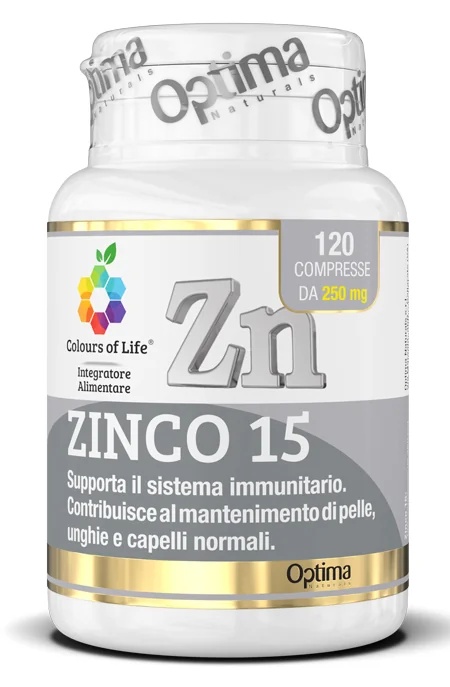 OPTIMA Zinco 15 120 comprimidos Corantes