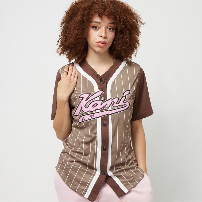 Camiseta de béisbol Varsity Block Pinstrate