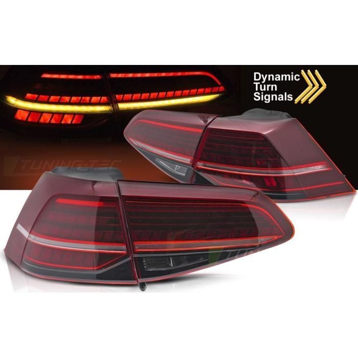 Par de luces traseras LED dinámicas rojas para VW Golf 7 13-19 - 41195223