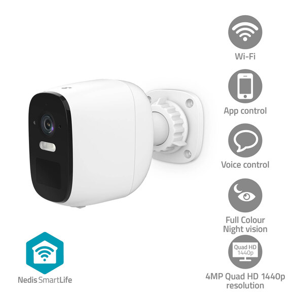 Cameră de supraveghere QuadHD cu baterie pentru exterior WIFICBO32WT, SmartLife