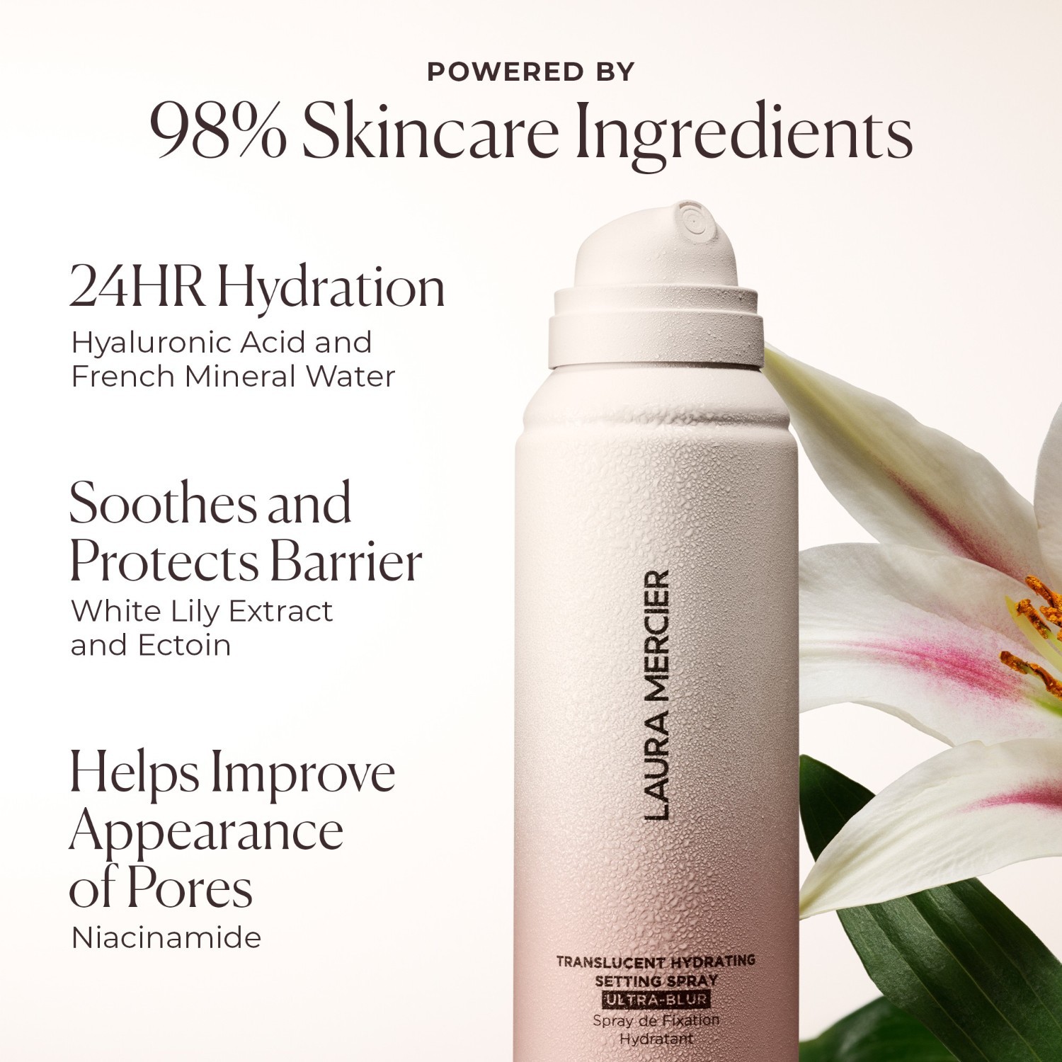 Laura Mercier Fixing Spray Transparentni hidratantni fiksirajući sprej Ultra-Blur - 100 ml