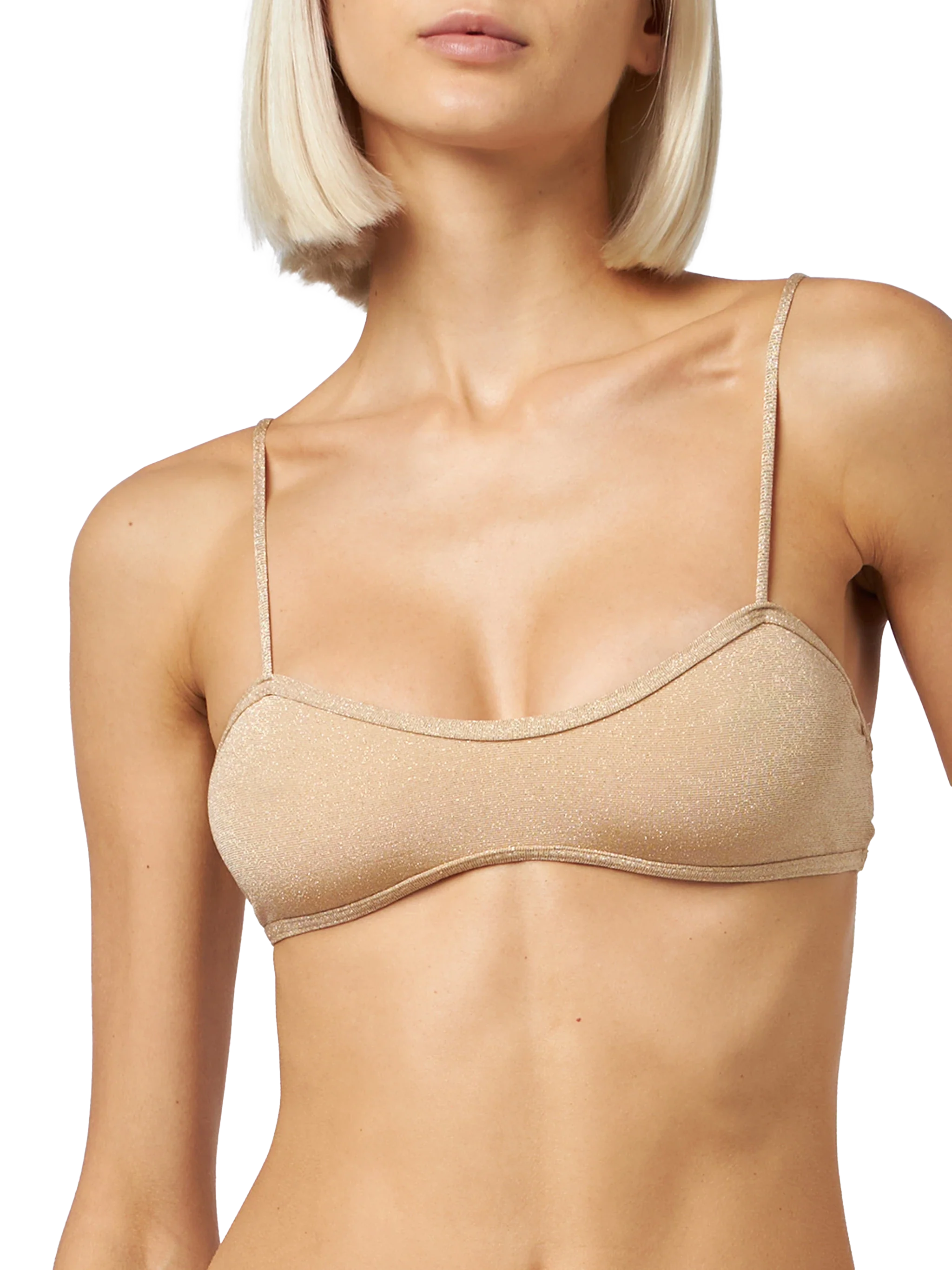 Laryn Noelle damesbikini met lage halslijn en lurex details
