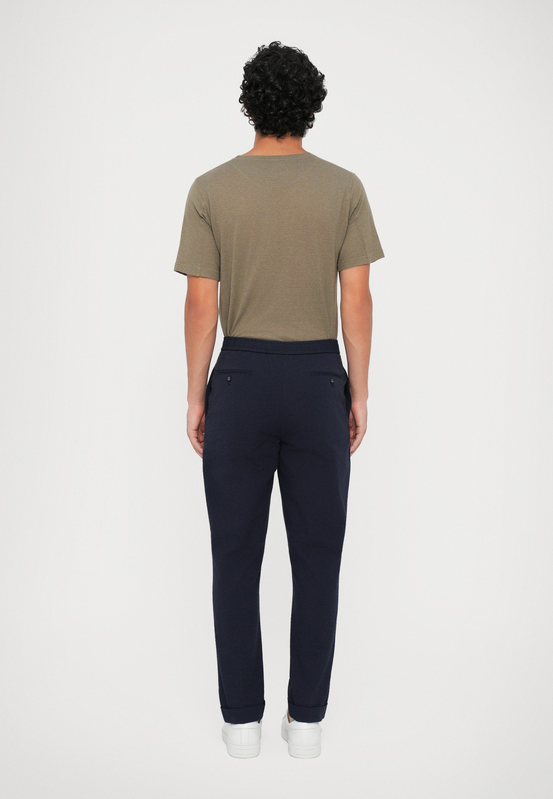 UFFICIALE GENERALE JOSEPH SEERSUCKER - Pantaloni Chino - blu scuro